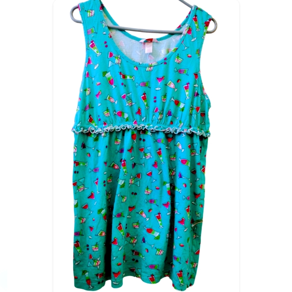 Lane Bryant Cacique Tiki Cocktail Ruffle Chemise Nightie Size…